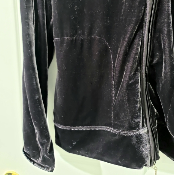 Plus Size 01 Optionelle Women's Satin Full-Zip Hoodie Sweater - Picture 5 of 13